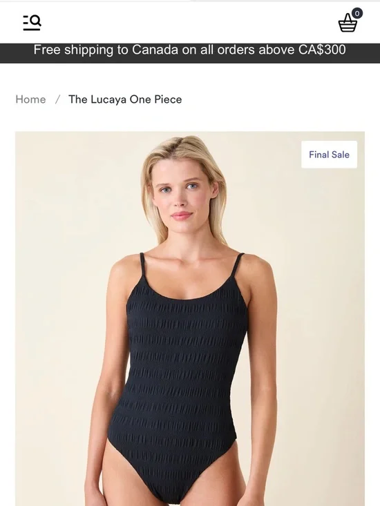 Black Textured One-Piece, long torso - Picture 4 of 5